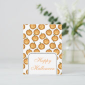 Halloween-Kürbis Karte (Stehend Vorderseite)