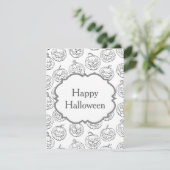 Halloween-Kürbis Karte (Stehend Vorderseite)