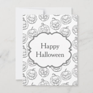 Halloween-Kürbis Karte