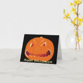 Halloween-Kürbis Karte (Gelbe Blume)