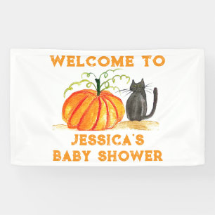 Halloween-Kürbis-Katze-Baby-Party Banner