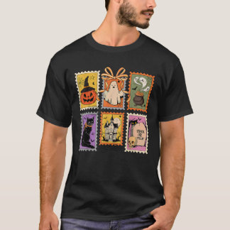 Halloween-Kürbis-Katze-Geist-Totenkopf-Coquette-Bo T-Shirt