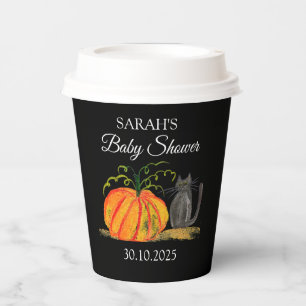 Halloween-Kürbis-Katze Süße Babyparty Pappbecher