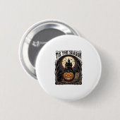 Halloween-Kürbis-Katze Verlassene Vintage-Saison-S Button (Vorne & Hinten)