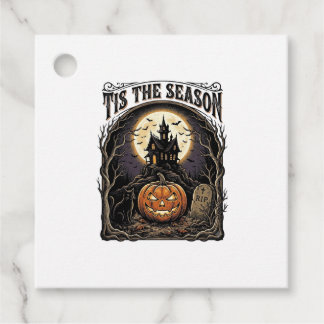 Halloween-Kürbis-Katze Verlassene Vintage-Saison-S Geschenkanhänger