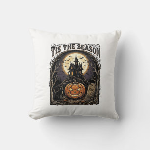 Halloween-Kürbis-Katze Verlassene Vintage-Saison-S Kissen