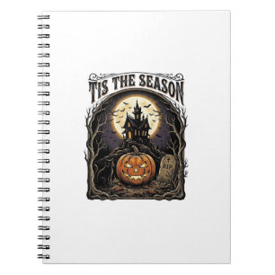 Halloween-Kürbis-Katze Verlassene Vintage-Saison-S Notizblock