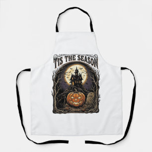 Halloween-Kürbis-Katze Verlassene Vintage-Saison-S Schürze