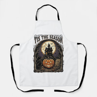 Halloween-Kürbis-Katze Verlassene Vintage-Saison-S Schürze