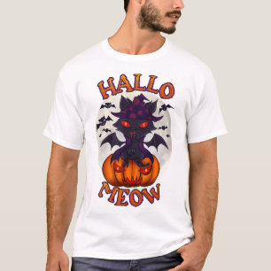 Halloween-Kürbis-Katzenwochenende T-Shirt