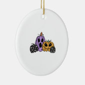 Halloween-Kürbis Keramik Ornament (Rechts)