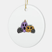 Halloween-Kürbis Keramik Ornament (Links)