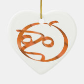 Halloween-Kürbis Keramik Ornament (Hinten)