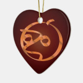 Halloween-Kürbis Keramik Ornament (Links)