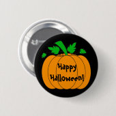 Halloween-Kürbis - Knopf Button (Vorne & Hinten)