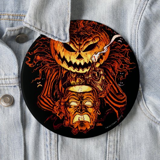 Halloween-Kürbis-König Button (Beispiel)