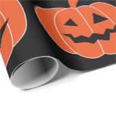 Halloween-Kürbis-Kürbislaterne-gespenstisches Geschenkpapier (Rolleneckpunkt)