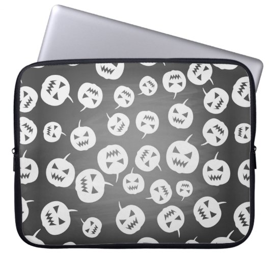 Halloween-Kürbis Laptopschutzhülle (Vorderseite)