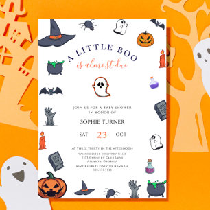 Halloween-Kürbis Little Boo Baby Shower Einladung