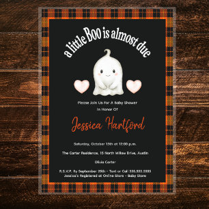 Halloween-Kürbis Little Boo Baby Shower  Einladung