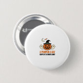 Halloween-Kürbis Lustiger Geist Vintage-Zitat_1 Button (Vorne & Hinten)