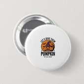 Halloween-Kürbis-Lustiger Hexenhut Gruselig Retro_ Button (Vorne & Hinten)
