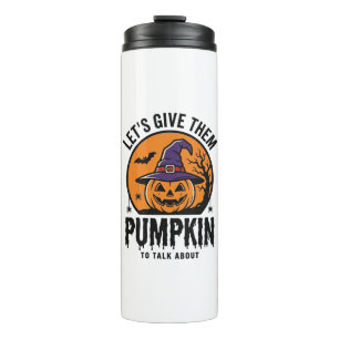 Halloween-Kürbis-Lustiger Hexenhut Gruselig Retro_ Thermosbecher