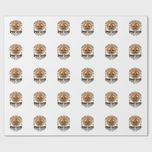Halloween-Kürbis Lustiger Vintage-Hexenhut_1 Geschenkpapier
