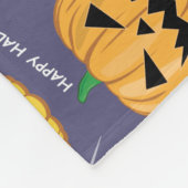 Halloween-Kürbis - Lustiges Muster Fleecedecke (Ecke)