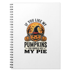 Halloween-Kürbis Lustiges Vintage-Pie-Zitat_1 Notizblock