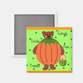 Halloween-Kürbis Magnet (Vorderseite/Rückseite)
