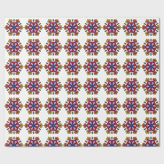 Halloween-Kürbis-Mandala Geschenkpapier (Flach)