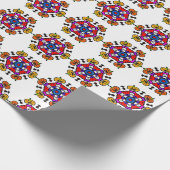 Halloween-Kürbis-Mandala Geschenkpapier (Ecke)