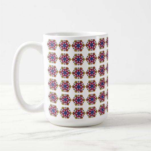 Halloween-Kürbis-Mandala Kaffeetasse (Links)