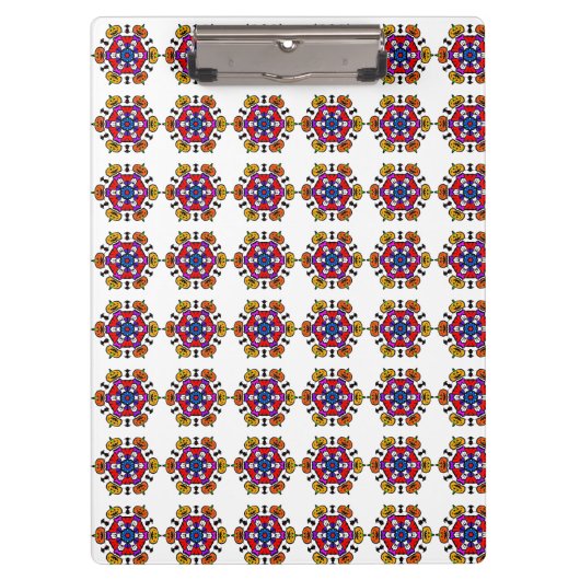 Halloween-Kürbis-Mandala Klemmbrett (Vorderseite)