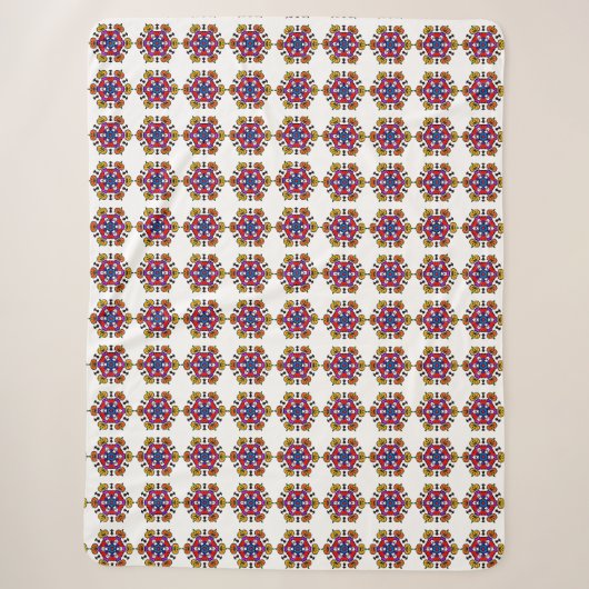 Halloween-Kürbis-Mandala Sherpadecke (Vorderseite)