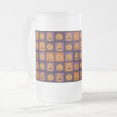 Halloween-Kürbis Mattglas Bierglas (Vorderseite Links)