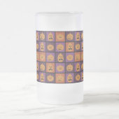 Halloween-Kürbis Mattglas Bierglas (Mittel)