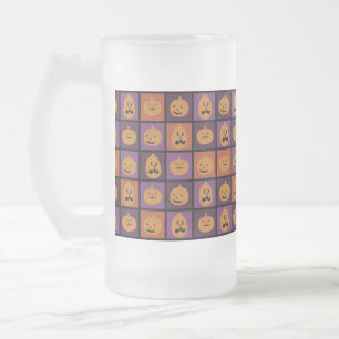 Halloween-Kürbis Mattglas Bierglas
