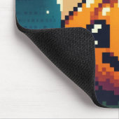 Halloween-Kürbis mit 8 bit unter dem Mond Mousepad (Ecke)
