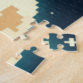 Halloween-Kürbis mit 8 bit unter dem Mond Puzzle (Seite)