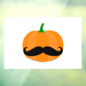 Halloween-Kürbis mit Bart Fensteraufkleber (Blatt 3)