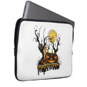Halloween-Kürbis mit Eule Laptopschutzhülle (Vorne Rechts)