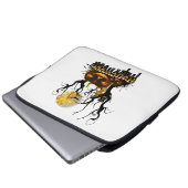 Halloween-Kürbis mit Eule Laptopschutzhülle (Vorne Knopf)