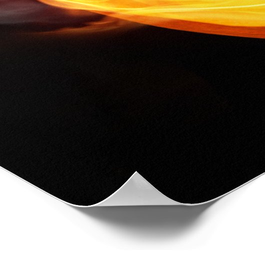 Halloween Kürbis mit Feuer Poster (Ecke)