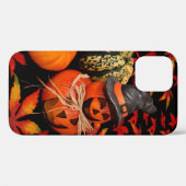 Halloween-Kürbis mit Herbstlauben Case-Mate iPhone Hülle (Rückseite (Horizontal))