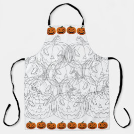 Halloween-Kürbis mit Zierpum Schürze