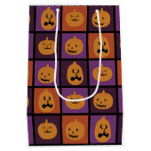 Halloween-Kürbis Mittlere Geschenktüte (Rückseite)