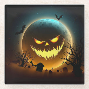 Halloween/Kürbis/Mond/Fall Glasuntersetzer
