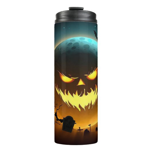 Halloween/Kürbis/Mond/Fall Thermosbecher (Vorderseite)